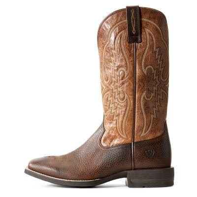 Ariat Western: Round Pen Botas Western Hombre - Cobra / Marrones (WVPYK9614)